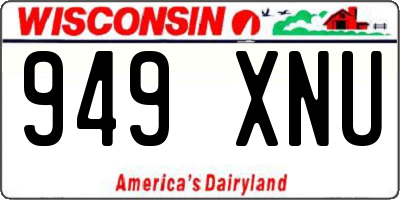 WI license plate 949XNU