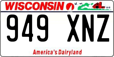 WI license plate 949XNZ