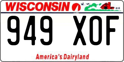 WI license plate 949XOF