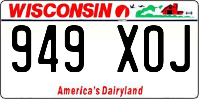 WI license plate 949XOJ