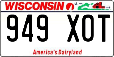 WI license plate 949XOT