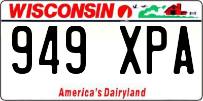 WI license plate 949XPA