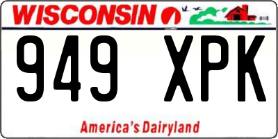 WI license plate 949XPK