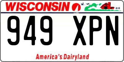 WI license plate 949XPN