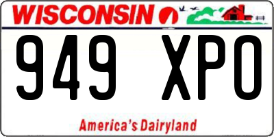 WI license plate 949XPO