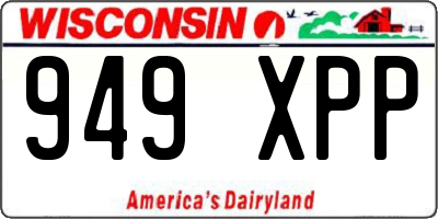 WI license plate 949XPP