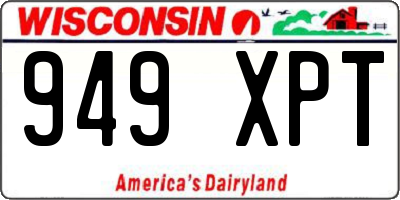 WI license plate 949XPT