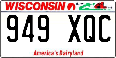 WI license plate 949XQC