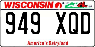 WI license plate 949XQD