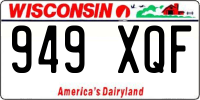 WI license plate 949XQF