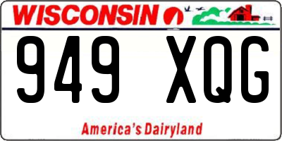 WI license plate 949XQG