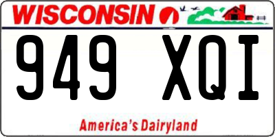 WI license plate 949XQI
