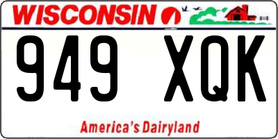 WI license plate 949XQK