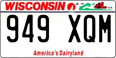 WI license plate 949XQM