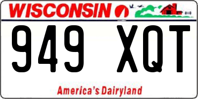 WI license plate 949XQT