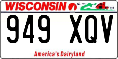 WI license plate 949XQV