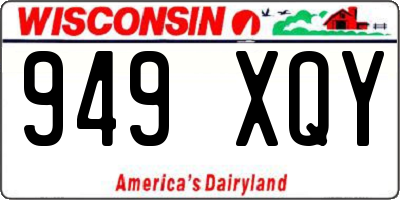 WI license plate 949XQY