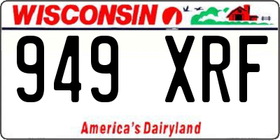 WI license plate 949XRF