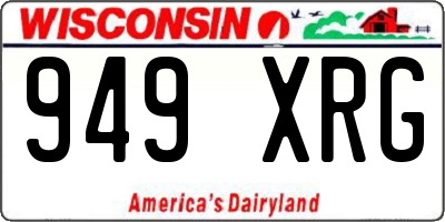 WI license plate 949XRG