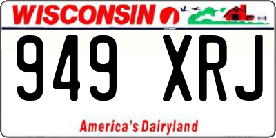 WI license plate 949XRJ