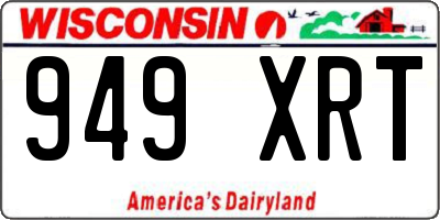 WI license plate 949XRT