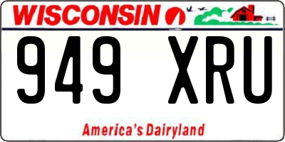 WI license plate 949XRU