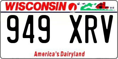 WI license plate 949XRV