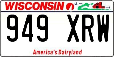 WI license plate 949XRW