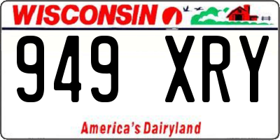 WI license plate 949XRY