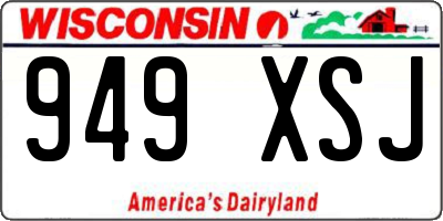WI license plate 949XSJ