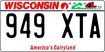 WI license plate 949XTA