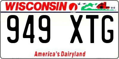 WI license plate 949XTG