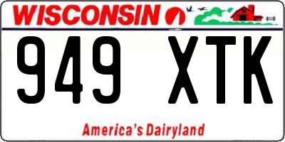 WI license plate 949XTK