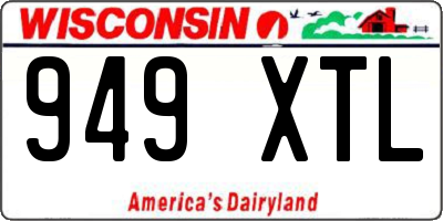 WI license plate 949XTL