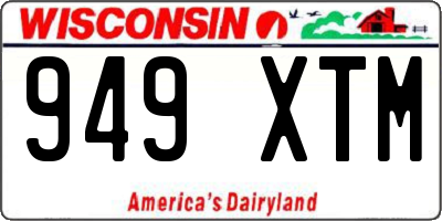 WI license plate 949XTM