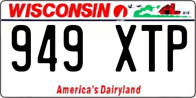WI license plate 949XTP
