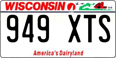 WI license plate 949XTS