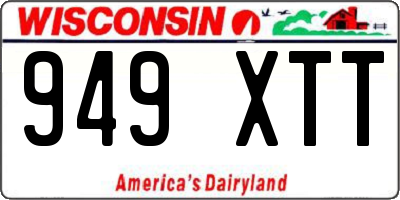 WI license plate 949XTT