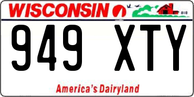 WI license plate 949XTY