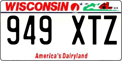 WI license plate 949XTZ