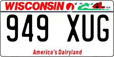 WI license plate 949XUG