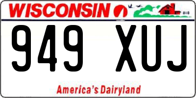 WI license plate 949XUJ