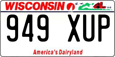 WI license plate 949XUP