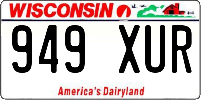 WI license plate 949XUR