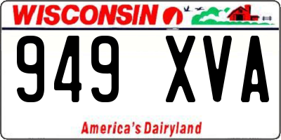 WI license plate 949XVA