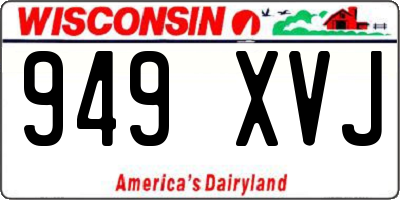 WI license plate 949XVJ