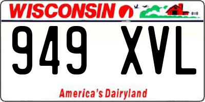 WI license plate 949XVL