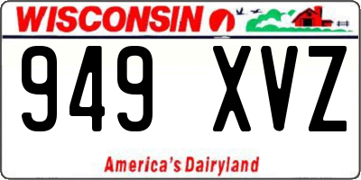 WI license plate 949XVZ