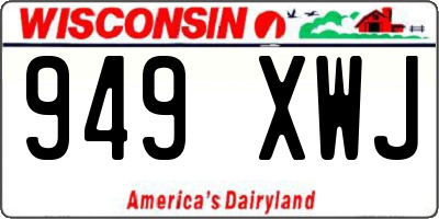 WI license plate 949XWJ