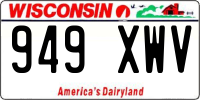WI license plate 949XWV
